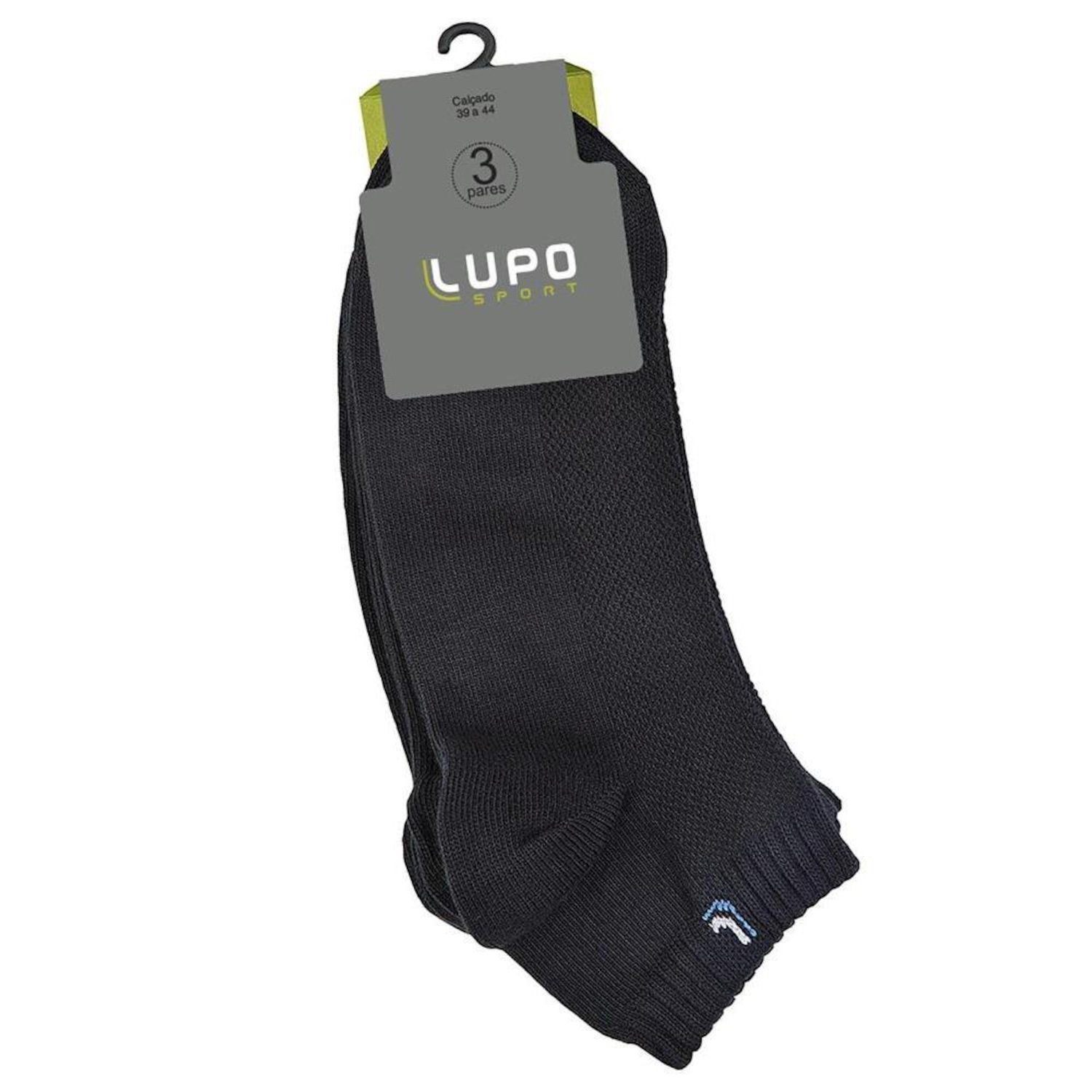 Kit 3 Pares Meia Curta Cano Curto Lupo Algodão Sport - Foto 1