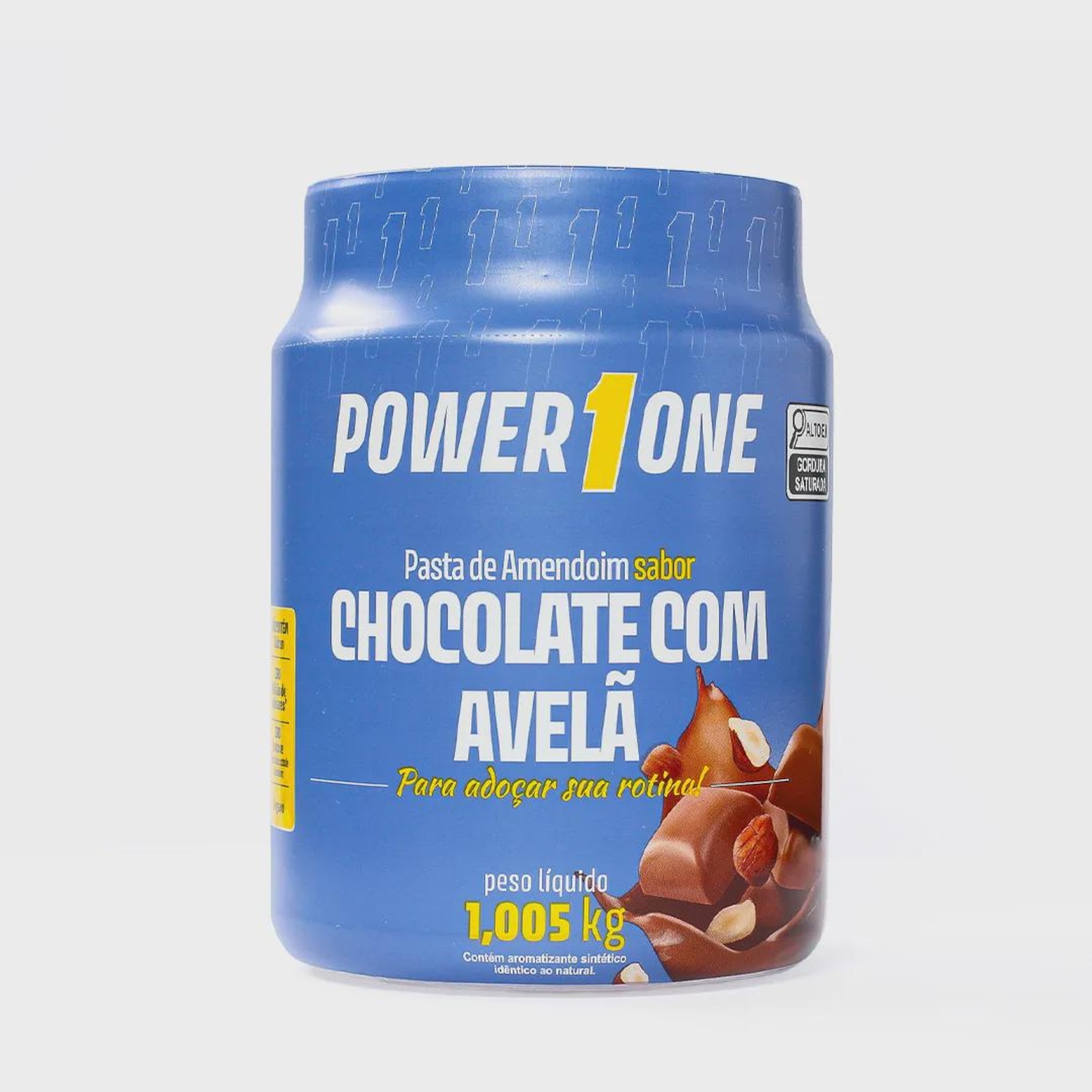 Pasta de Amendoim Chocolate e Avelã Power1One 1,005kg - Foto 1