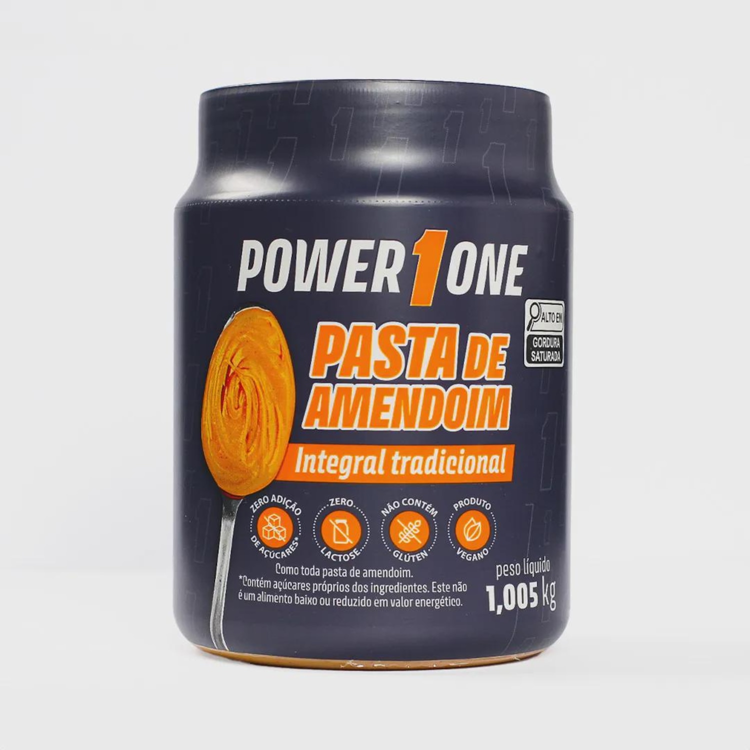 Pasta de Amendoim Tradicional Integral Power1One 1,005 kg - Foto 1