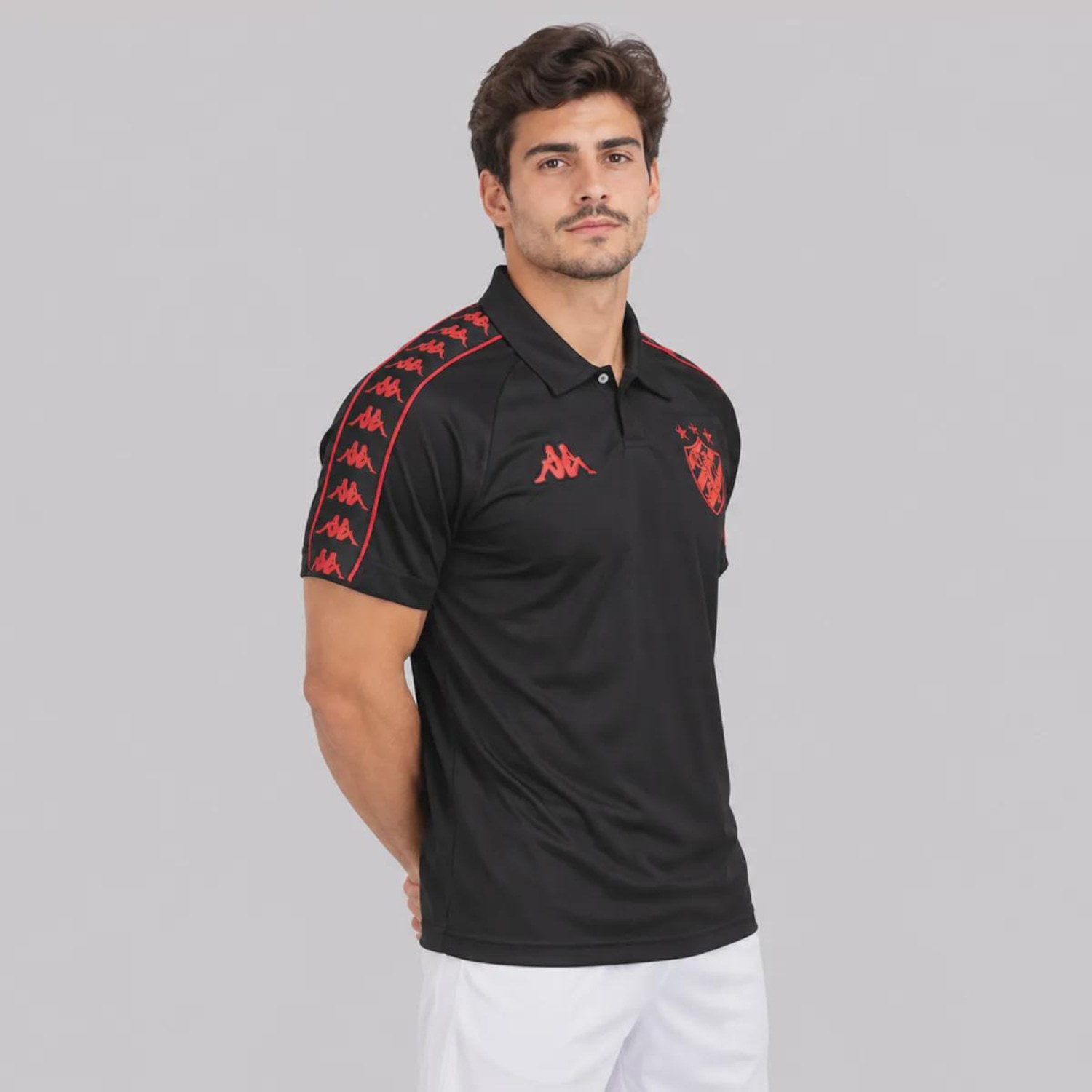 Camisa Polo Sport Recife 26/27 Viagem Jogador Kappa Masculina - Foto 2