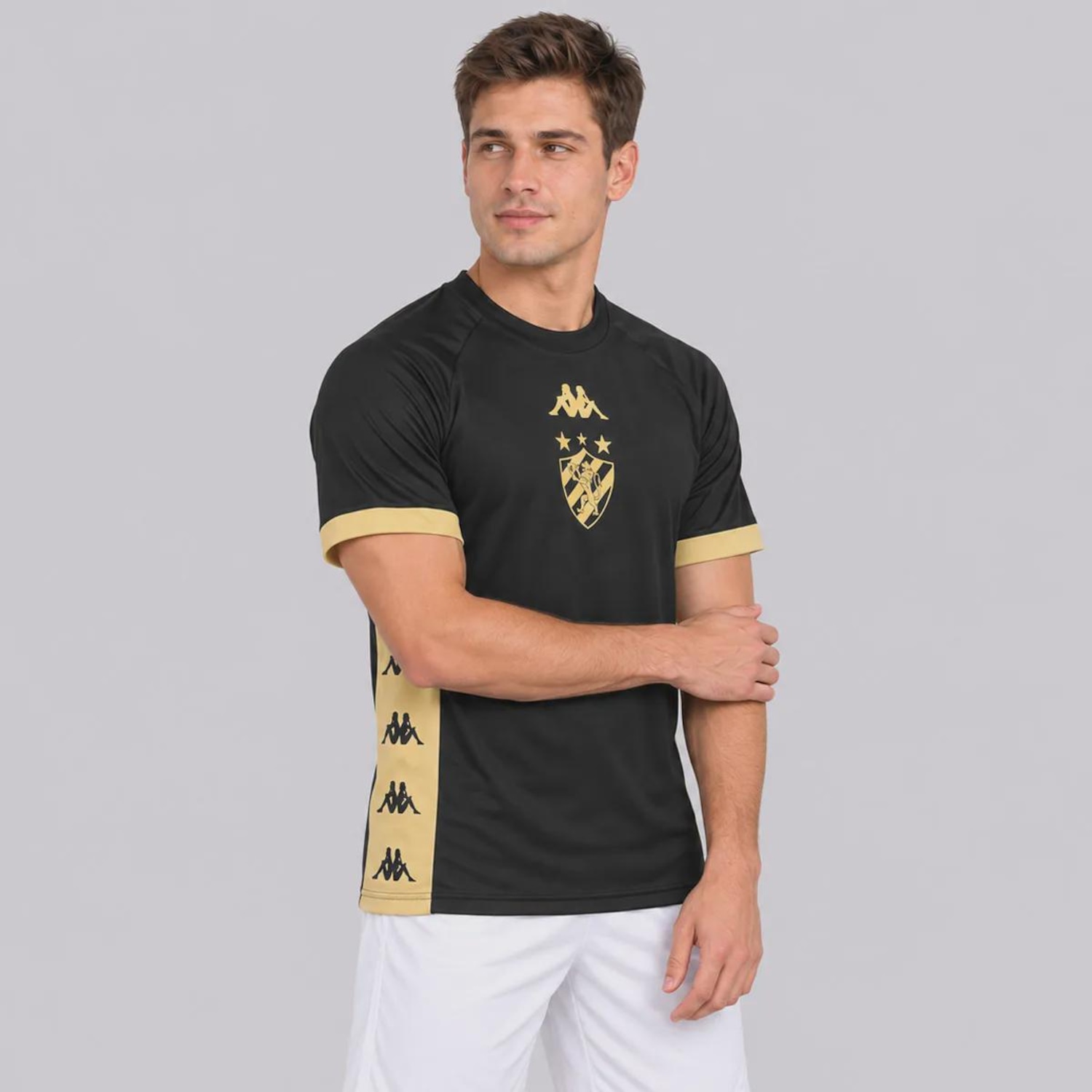 Camiseta do Sport Recife Supporter Golden Kappa Masculina - Foto 3