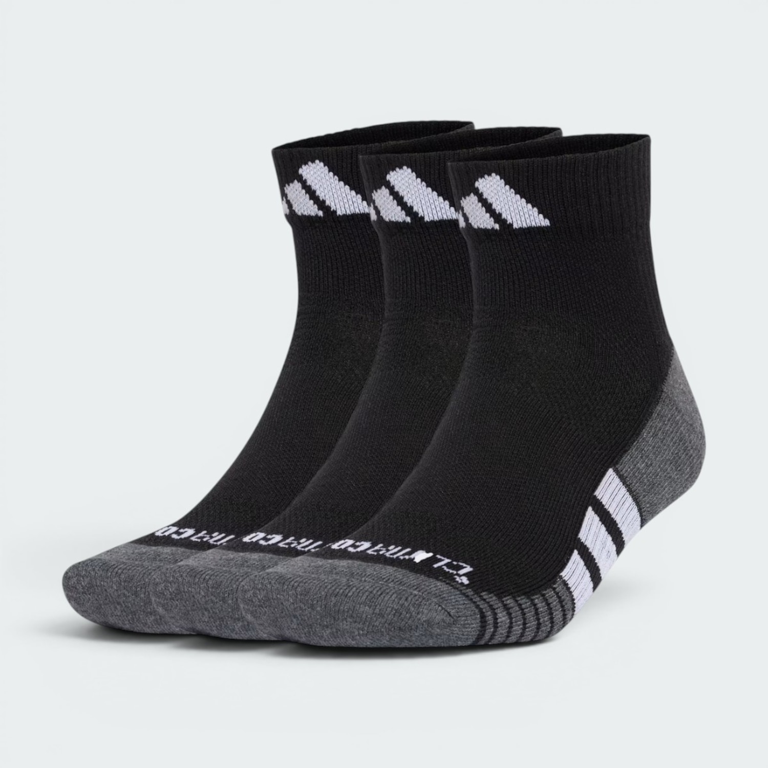 Meia adidas Cano Médio Performance Climacool 3 Pares - Unissex - Foto 1