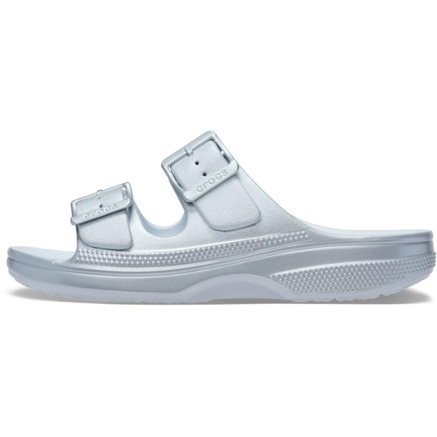 Sandália Crocs Saturday Tinted Metallic Sandal W - Unissex - Foto 3