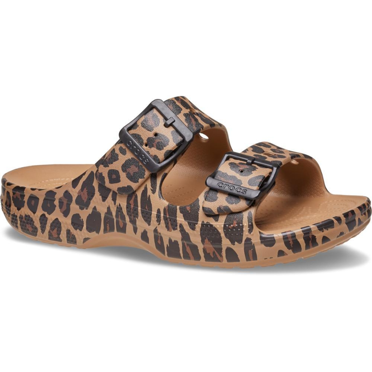 Sandália Crocs Saturday Animal Sandal W Sepia/Leopard - Unissex - Foto 2