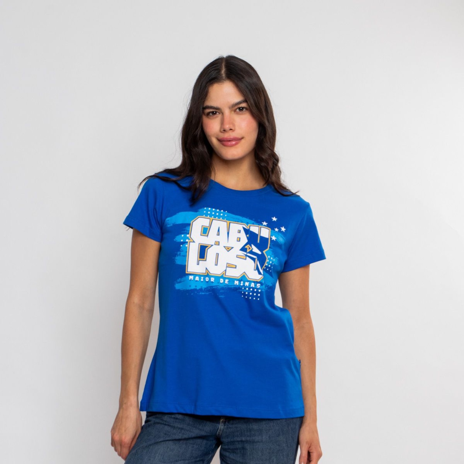 Camiseta Baby Look Cruzeiro Oficial Cabuloso Surf Center Feminina - Foto 2