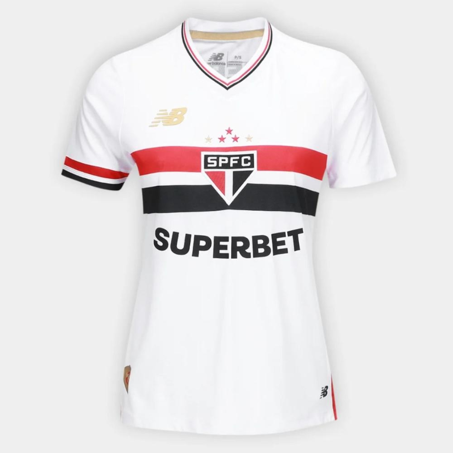 Camisa do São Paulo Home Torcedor New Balance Feminina - Foto 1