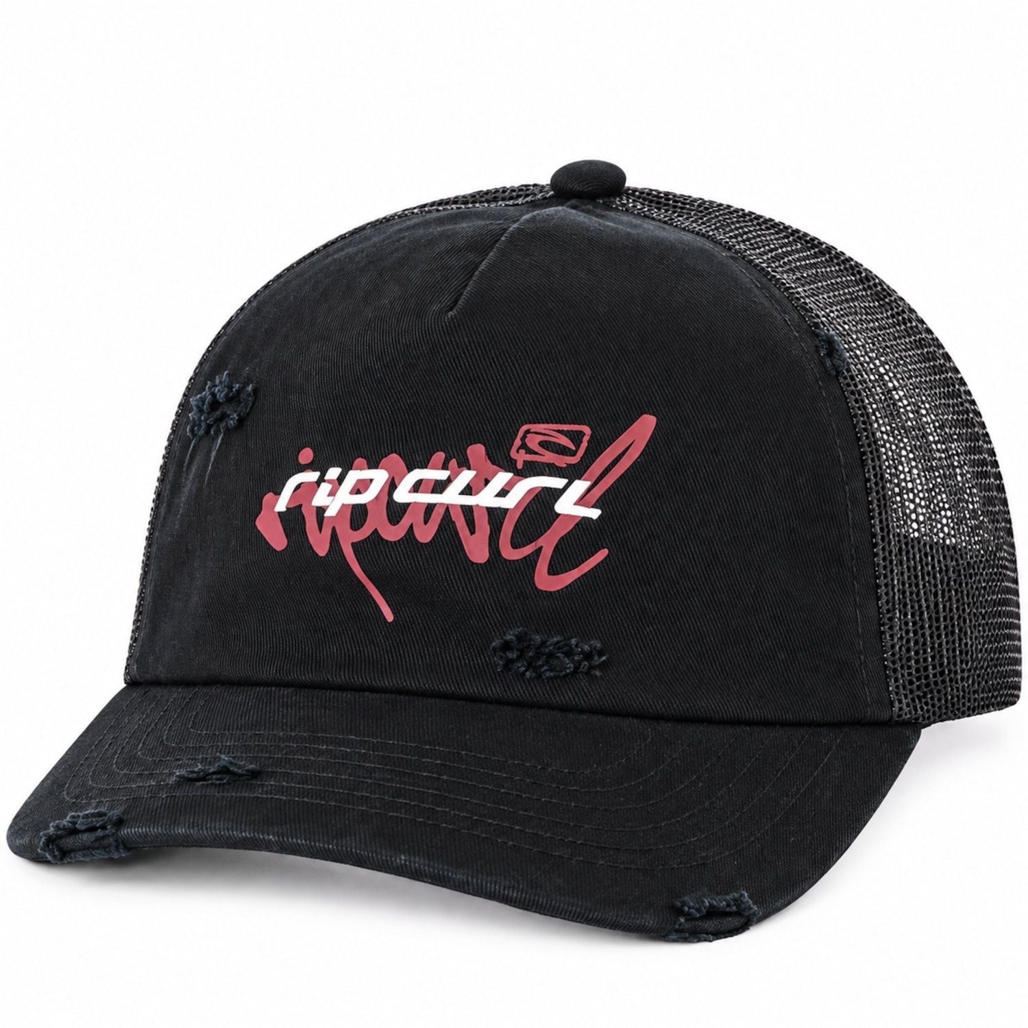 Boné Masculino Rip Curl Inner Visions Trucker Black - Aba Curva - Foto 1