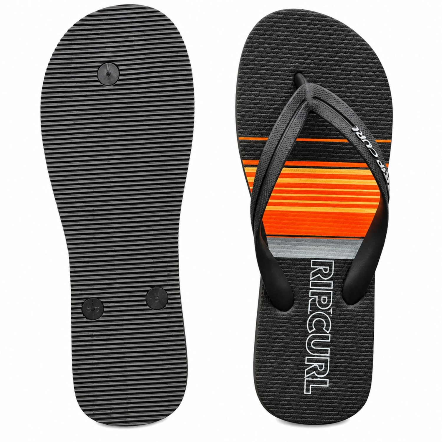 Chinelo Rip Curl Daybreaker Black Orange Masculino - Foto 4