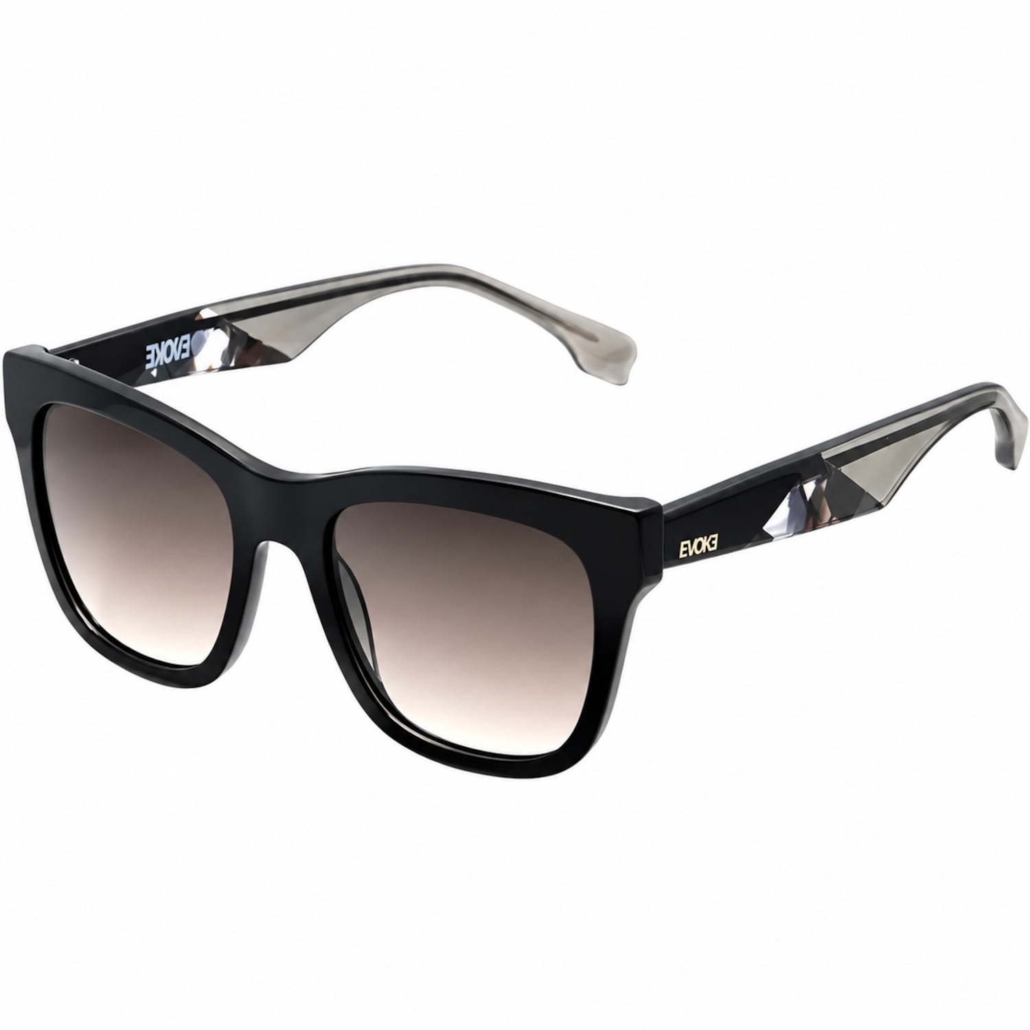 Óculos Evoke EVK 31 BRA01 Black Shine/Lente Gold Gray Gradient - Adulto - Foto 1