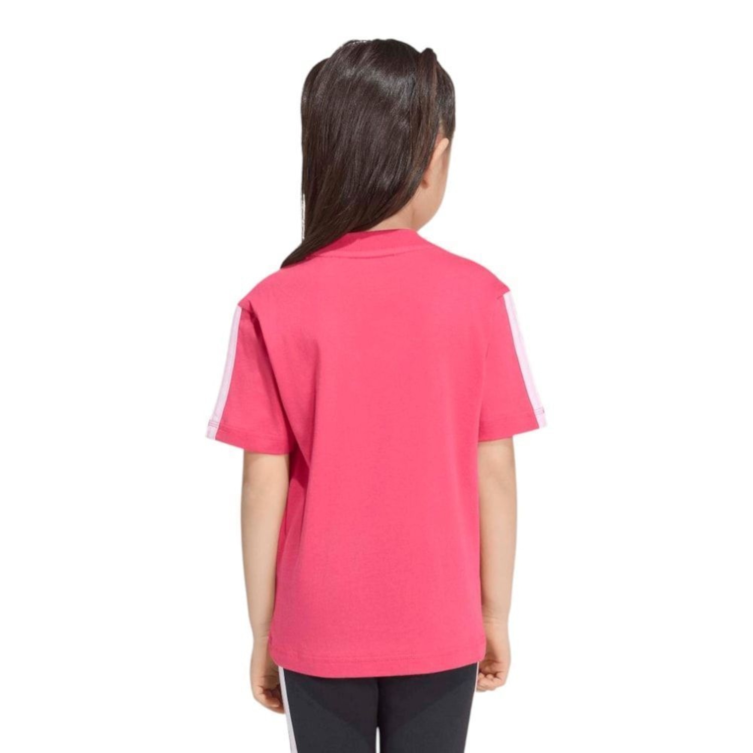 Camiseta adidas Essentials 3 Listras Infantil - Foto 2
