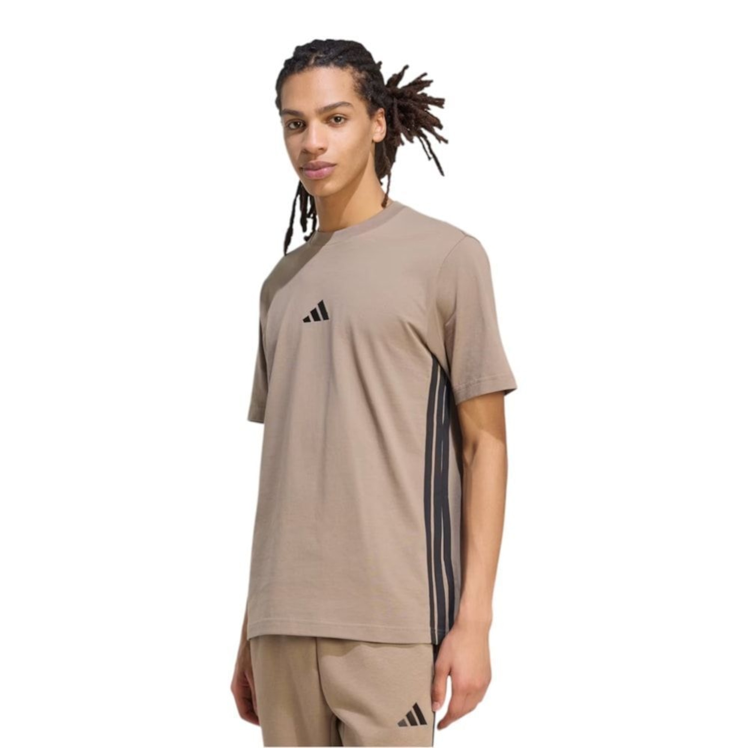 Camiseta adidas D4T Workout 3 Listras Masculina - Foto 1