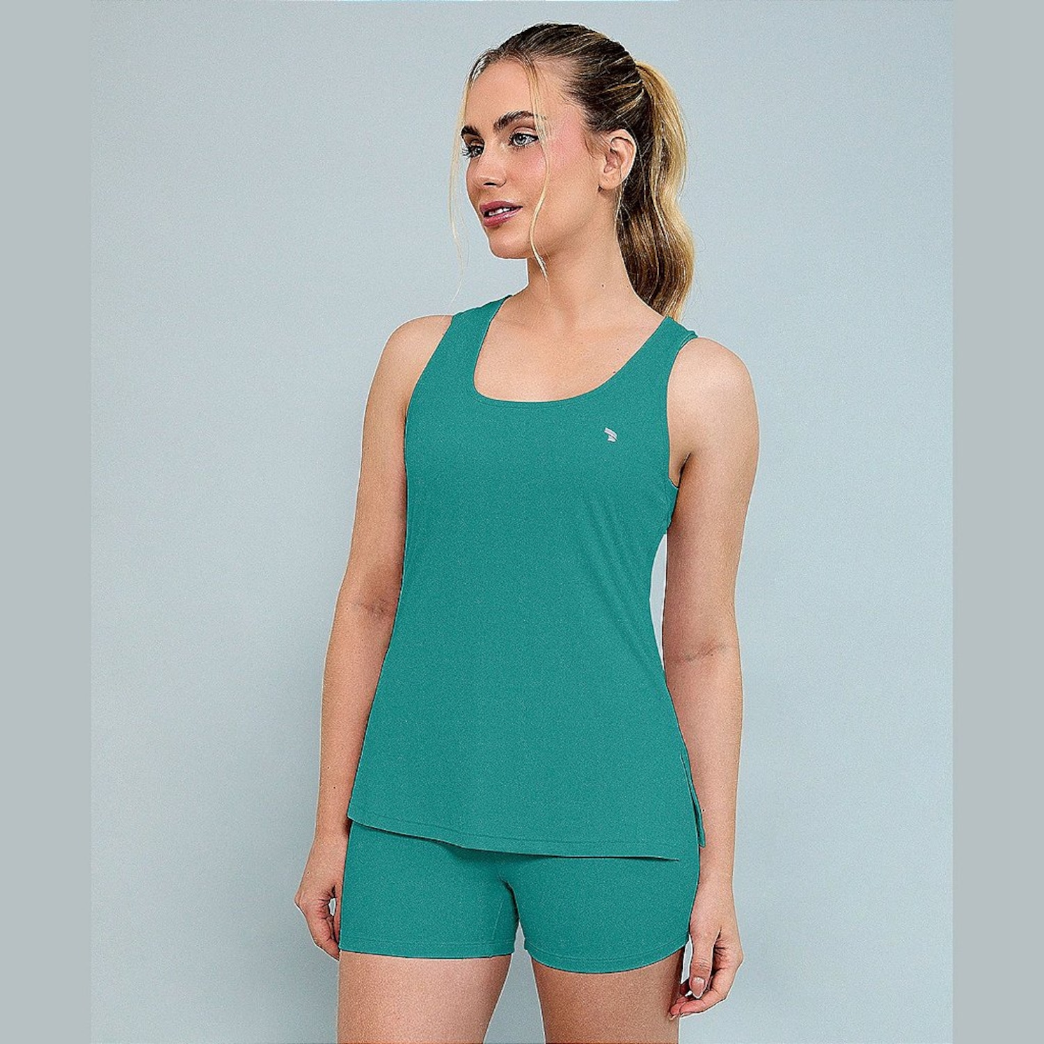 Camiseta Regata Alto Giro Eterna Gola Redonda Feminina - Foto 3