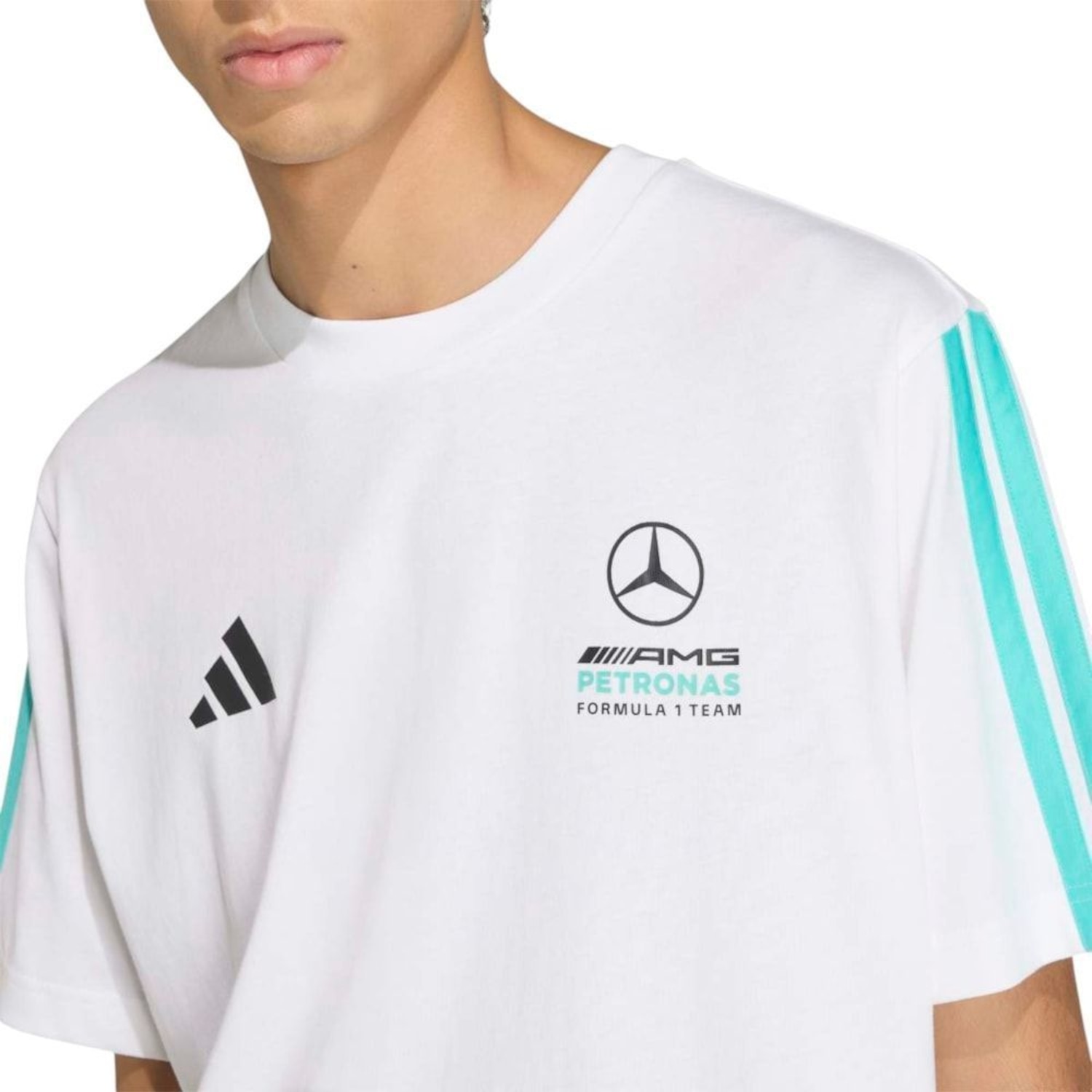 Camiseta adidas Mercedes AMG Petronas DNA Masculina - Foto 3