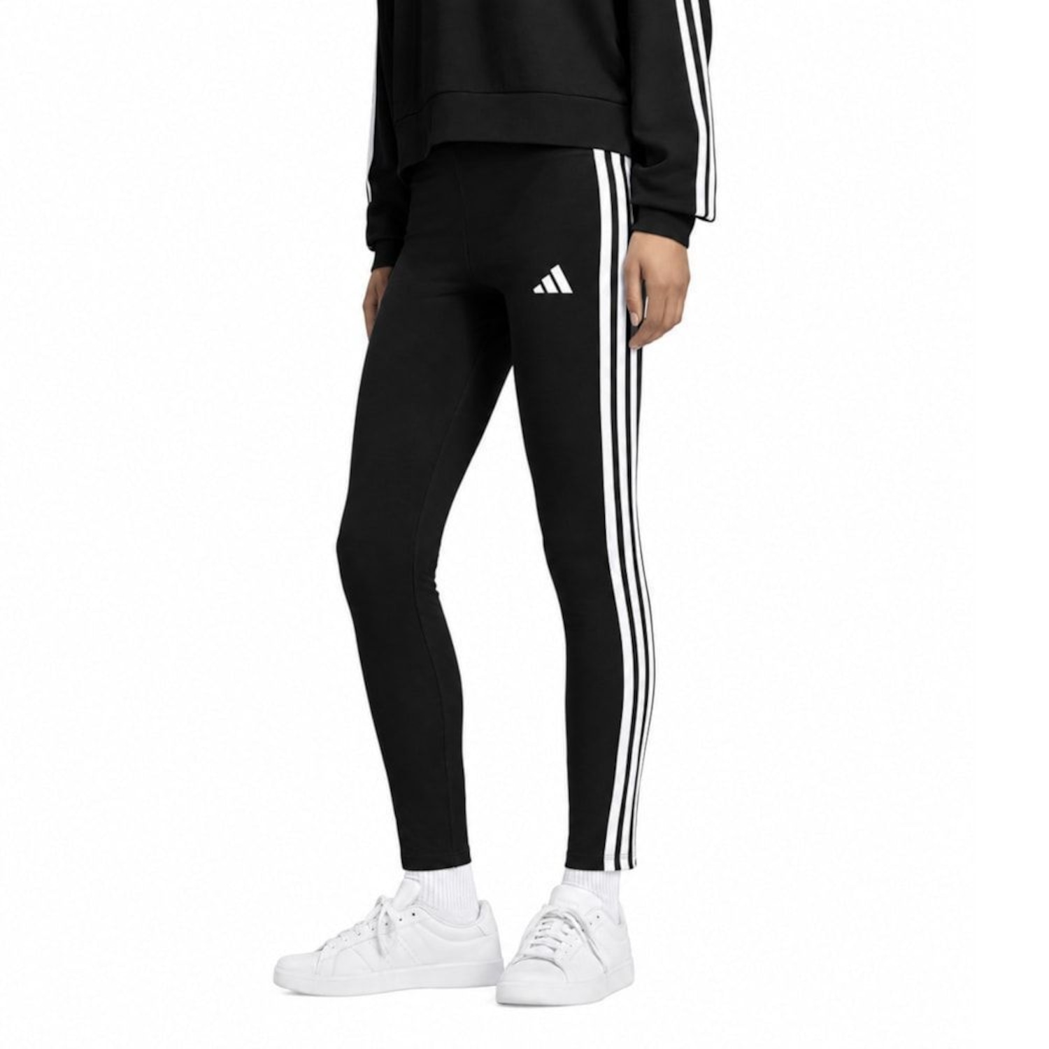 Calça Legging adidas Essentials 3 Listras Feminina - Foto 1