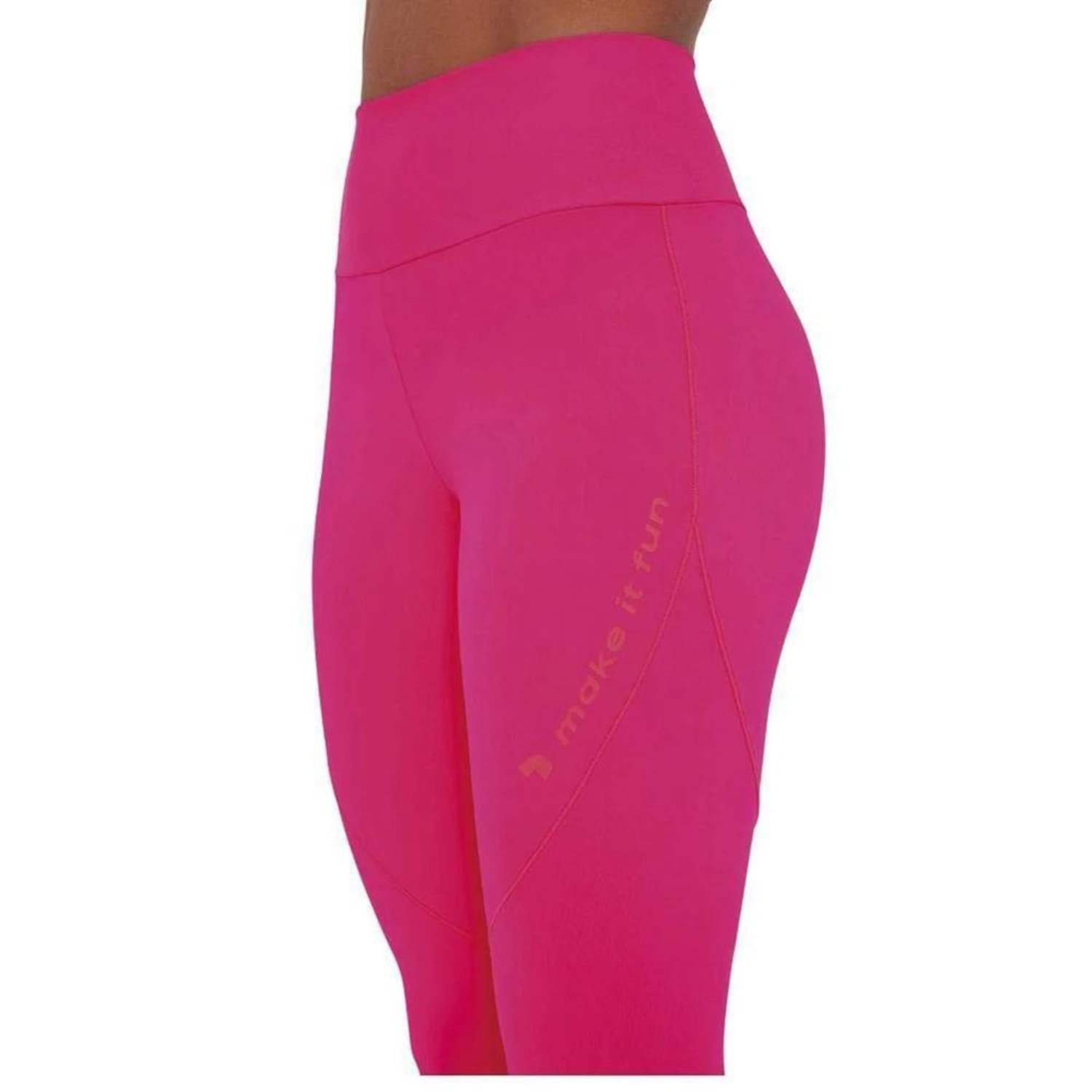Calça Legging Alto Giro Feminina Hyper Recortes Academia - Foto 2