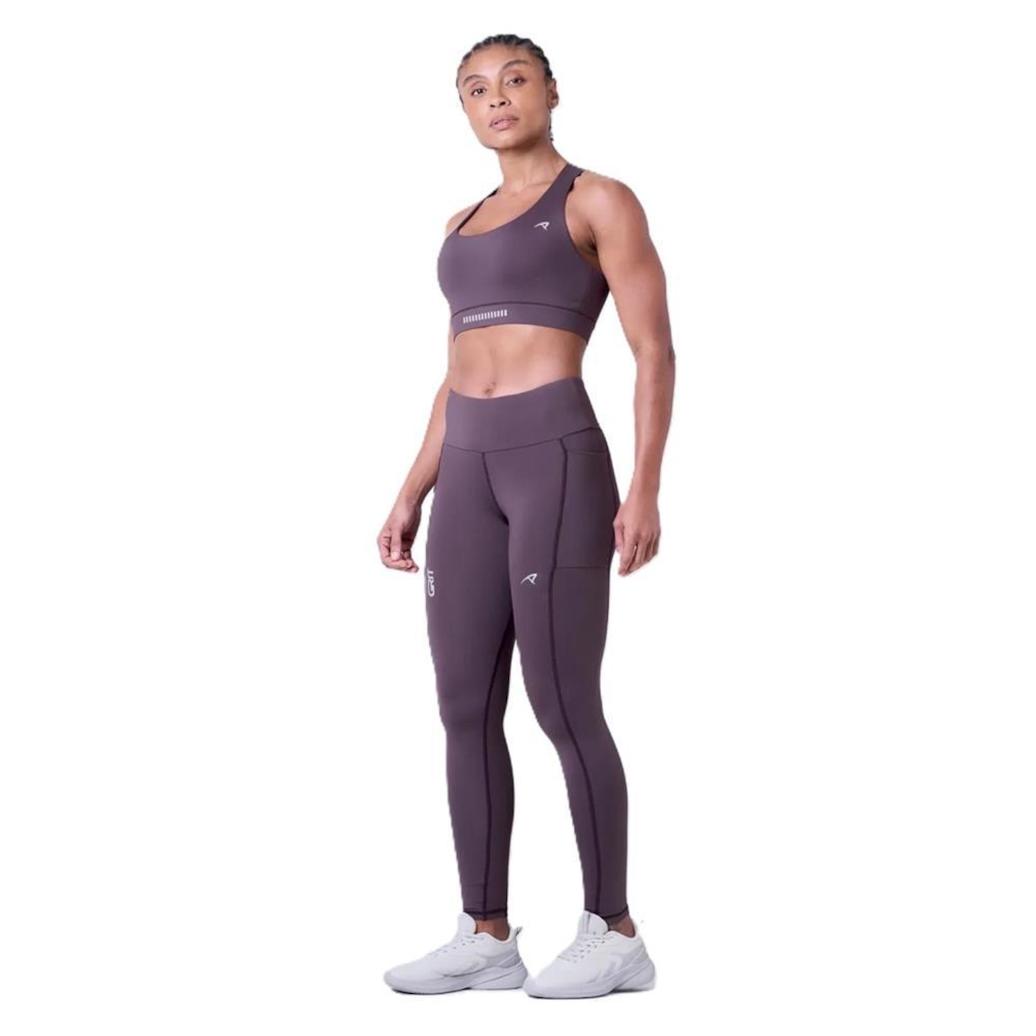 Calça Legging Running Com Bolso Authen Grit Bossa 4 Feminina - Foto 1