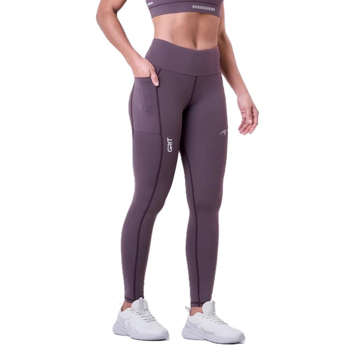 Calça Legging Running Com Bolso Authen Grit Bossa 4 Feminina - Foto 2