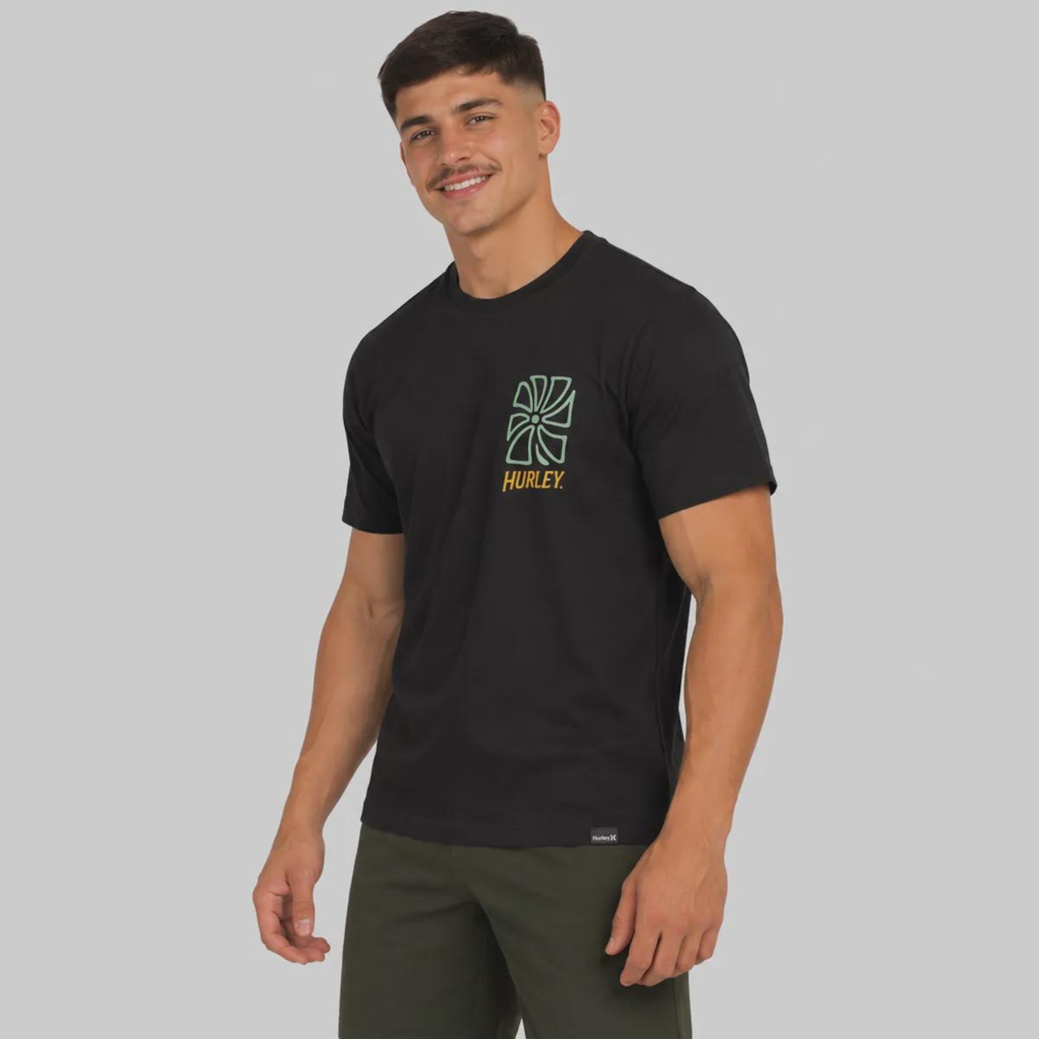 Camiseta Hurley Fish &amp; Enjoy Masculina - Foto 3
