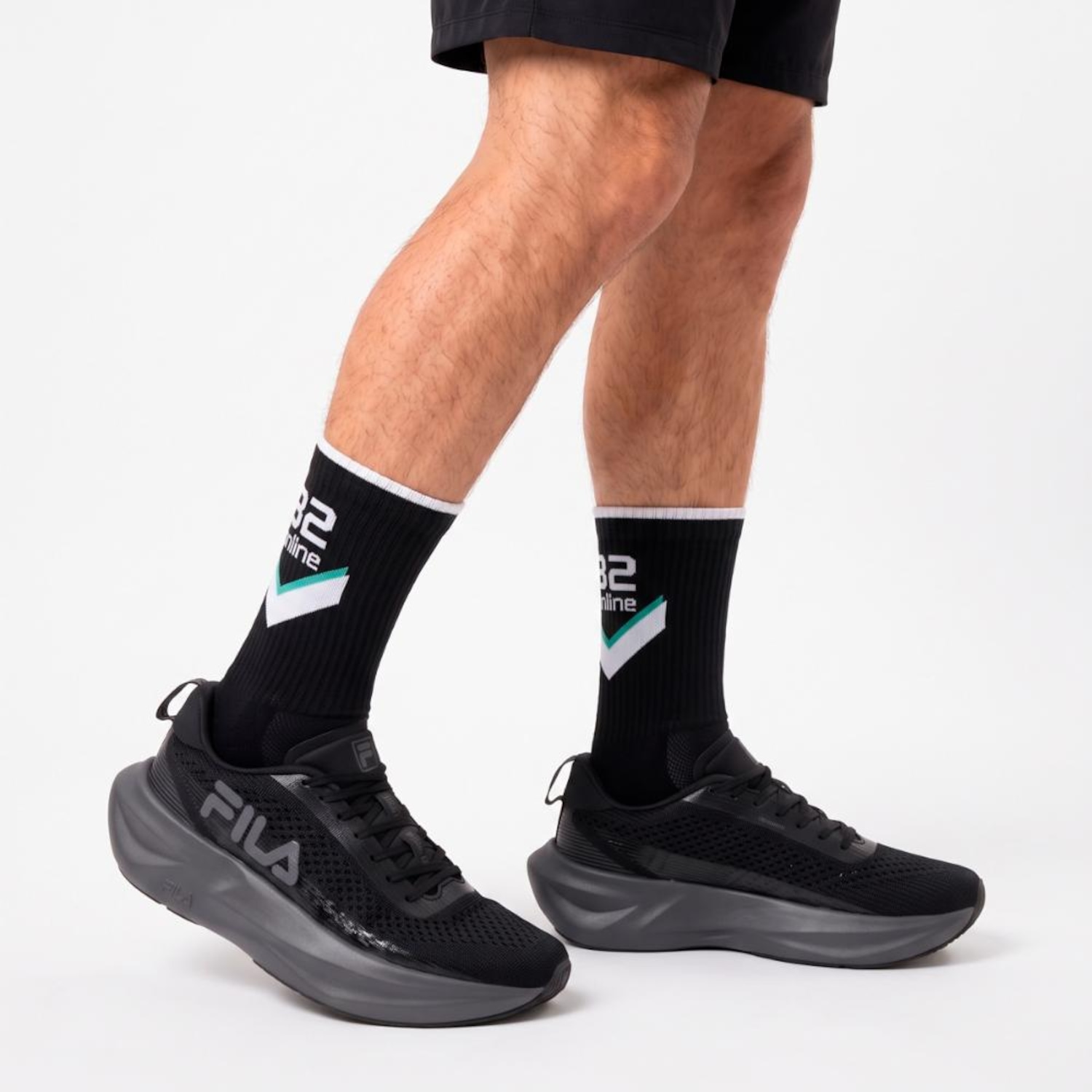 Par de Meias Cano Médio B2 Online Performance e Corrida Masculina - Foto 4