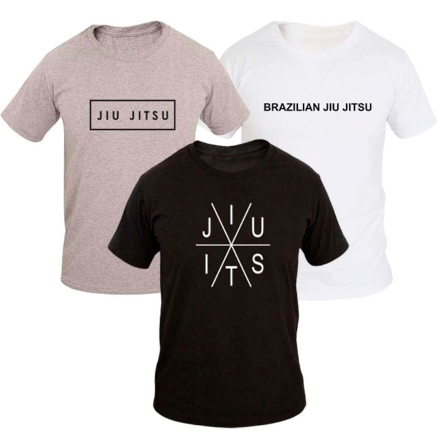 KIT 3 Camiseta Ragor Slim Algodão Luta Jiu Jitsu Treino Masculino - Foto 1