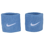 Munhequeira Nike Swoosh Wristbands - Adulto AZUL/BRANCO