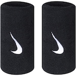 Munhequeira Nike Swoosh Wristbands Doublewide C2 Adulto PRETO/BRANCO