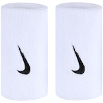 Munhequeira Nike Swoosh Wristbands Doublewide C2 Adulto BRANCO/PRETO