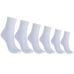 Kit 3 Pares de Meias Atoalhadas Cano Médio Tamanho 34 - 38 Casual Oxer Adulto BRANCO