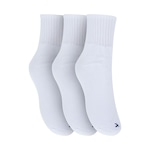 Kit 3 Pares de Meias Atoalhadas Cano Médio Tamanho 39-44 Casual Oxer Adulto BRANCO