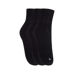 Kit 3 Pares de Meias Atoalhadas Cano Médio Tamanho 39-44 Casual Oxer Adulto PRETO