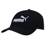 Boné Aba Curva Puma Ess - Strapback - Adulto PRETO/BRANCO