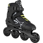 Patins Oxer Byte - In Line - Fitness - ABEC 7 - Adulto PRETO
