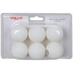 Kit de Bolas de Tênis de Mesa/Ping-Pong Vollo com 6 Unidades BRANCO