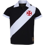 Camisa Polo do Vasco da Gama Paris - Infantil PRETO/BRANCO