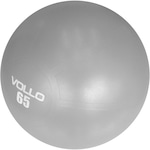 Bola de Pilates Suiça Vollo Gym Ball - 65cm CINZA