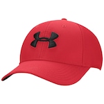 Boné Under Armour Aba Curva Fechado Blitzing 3.0 - Adulto Vermelho/Preto