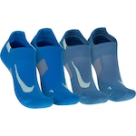 Kit de Meias Sapatilha Nike Multiplier No Show com 2 Pares - Adulto AZUL