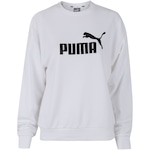 Blusão de Moletom Puma Essentials Logo Crew - Feminino BRANCO