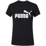 Camiseta Puma Essentials Logo - Feminina PRETO