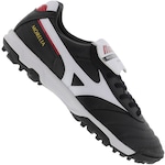 Chuteira Society Mizuno Morelia Elite II AS Pro TF Adulto PRETO/BRANCO