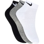 Kit de Meias Nike Everyday Cushioned Low com 3 Pares - Adulto PRETO/BRANCO