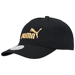 Boné Aba Curva Puma ESS - Strapback - Adulto PRETO/OURO