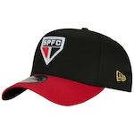 Boné Aba Curva do São Paulo New Era 940 - Snapback - Adulto PRETO/VERMELHO