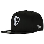 Boné Aba Reta do Corinthians Paulista New Era 950 - Snapback - Adulto PRETO