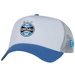 Boné Aba Curva do Grêmio New Era 940 - Snapback - Trucker - Adulto BRANCO/AZUL