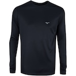 Camiseta Manga Longa Mizuno Energy - Masculina PRETO