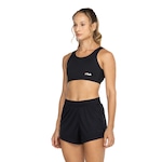 Top Fitness com Bojo Fila Essential II - Adulto PRETO/VERMELHO