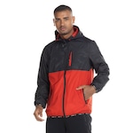 Jaqueta O'neill com Capuz Windbrker 6596A - Masculina PRETO/VERMELHO