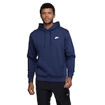 Blusão com Capuz Nike Hoodie PO PB - Masculino AZUL ESCURO