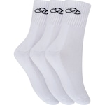 Kit de Meias Cano Médio Olympikus Tripack com 3 Pares - Adulto BRANCO